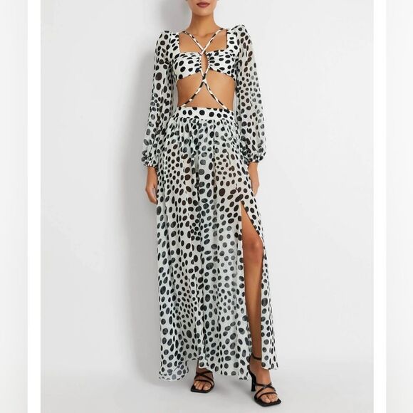 NWT PatBO Bossa Long Sleeve Cutout Dress - Picture 13 of 16